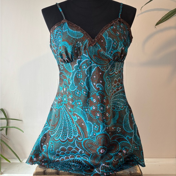 Other - Xhiliration vintage Y2K floral paisley slip top Women’s M